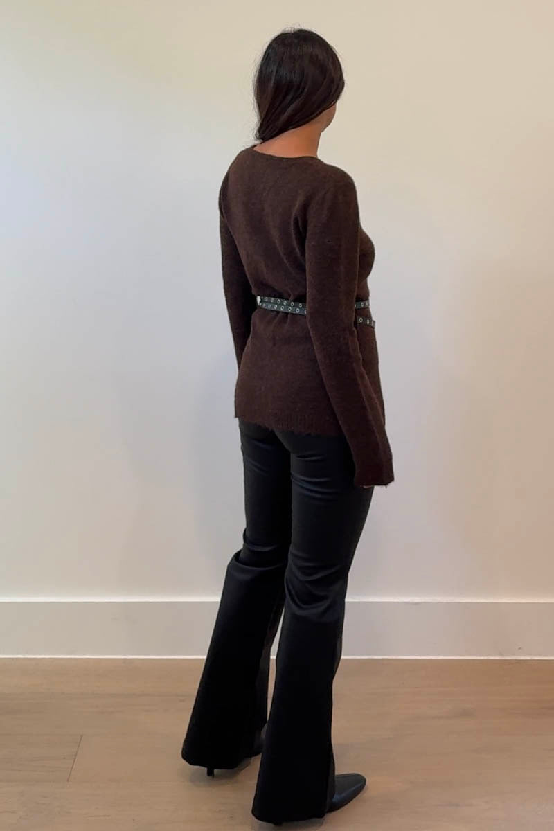 COOL GIRL BELTED SWEATER