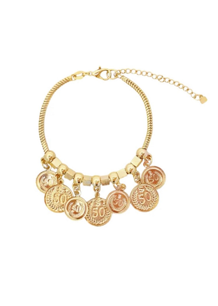 COIN CHARM BRACELET