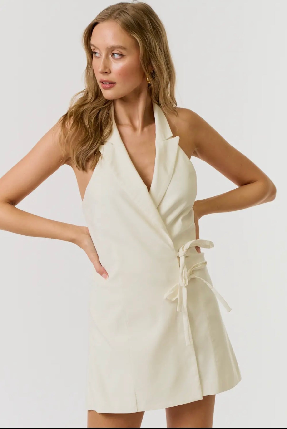 ALIZA HALTER WRAP ROMPER